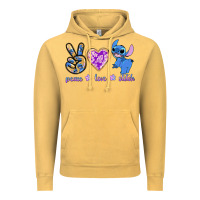 Vintage Mustard peace love stitch Vintage Hoodie - texasbilliewilder