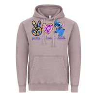Vintage Zinc peace love stitch Vintage Hoodie - texasbilliewilder