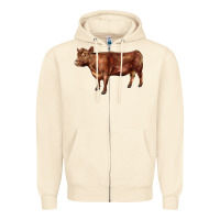 Sandshell red angus cow Zipper Hoodie - LillyAllenDesigns