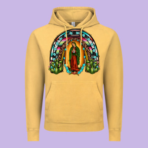 Our Lady Of Guadalupe Rainbow Vintage Hoodie Designed By Jahusdesignshop