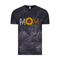 Cloud Black blessed mom Vintage Tee - CowhideDigitalArt