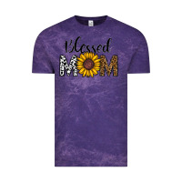 Cloud Purple blessed mom Vintage Tee - CowhideDigitalArt
