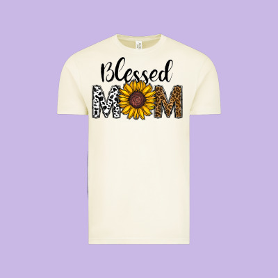 Blessed Mom Vintage Tee Designed By Cowhidedigitalart