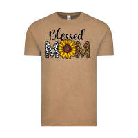 Vintage Coffee blessed mom Vintage Tee - CowhideDigitalArt