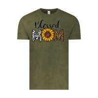 Vintage Olive blessed mom Vintage Tee - CowhideDigitalArt
