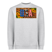 Heather Grey usa sunflowers license plate Heavyweight Sweatshirt - HRA Design Shop