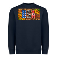 Navy usa sunflowers license plate Heavyweight Sweatshirt - HRA Design Shop