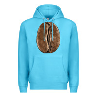Ocean Blue coffee bean Premium Hoodie - BarkalooDesign