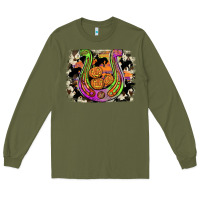 Army Green halloween horseshoe Long Sleeve Tee - JahusDesignShop
