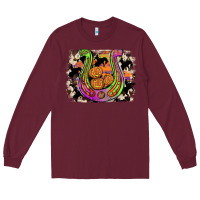 Burgundy halloween horseshoe Long Sleeve Tee - JahusDesignShop