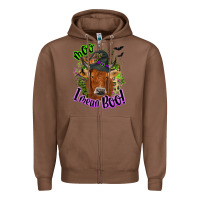 Chestnut Moo i mean boo Cow Zipper Hoodie - NancyCooperArtShop