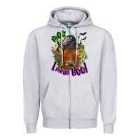 Heather Grey Moo i mean boo Cow Zipper Hoodie - NancyCooperArtShop