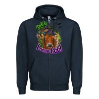 Navy Moo i mean boo Cow Zipper Hoodie - NancyCooperArtShop