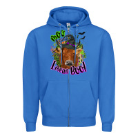 True Royal Moo i mean boo Cow Zipper Hoodie - NancyCooperArtShop