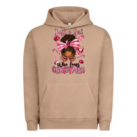 Pigment Burro just a girl who loves pink christmas afro messy bu Urban Hoodie - texasbilliewilder