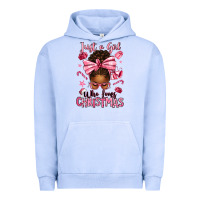 Pigment Grape Ice just a girl who loves pink christmas afro messy bu Urban Hoodie - texasbilliewilder