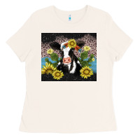 Bone cow cactus and sunflower Ladies Tee - AdoDesignShop