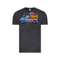 Vintage Black american truck and flag with stars Vintage Tee - HRA Design Shop
