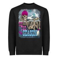 Black Winter tis the season skeleton Heavyweight Sweatshirt - FaDigitalArtStudio