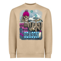 Mushroom Winter tis the season skeleton Heavyweight Sweatshirt - FaDigitalArtStudio