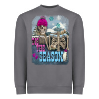 Storm Winter tis the season skeleton Heavyweight Sweatshirt - FaDigitalArtStudio