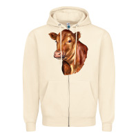 Sandshell red angus cattle cow Zipper Hoodie - LillyAllenDesigns