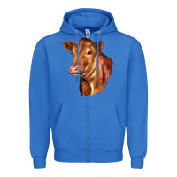True Royal red angus cattle cow Zipper Hoodie - LillyAllenDesigns
