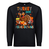 Black turkey and touchdowns Premium Sweatshirt - MaliasSmallBusiness