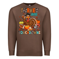 Chestnut turkey and touchdowns Premium Sweatshirt - MaliasSmallBusiness