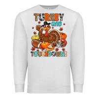 Oatmeal Heather turkey and touchdowns Premium Sweatshirt - MaliasSmallBusiness