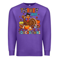 Purple turkey and touchdowns Premium Sweatshirt - MaliasSmallBusiness