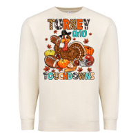 Sandshell turkey and touchdowns Premium Sweatshirt - MaliasSmallBusiness