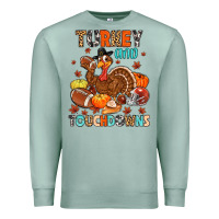 Seafoam turkey and touchdowns Premium Sweatshirt - MaliasSmallBusiness