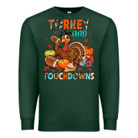 Sports Green turkey and touchdowns Premium Sweatshirt - MaliasSmallBusiness