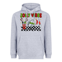 Heather Grey jolly vibes Heavyweight Hoodie - MaliasSmallBusiness