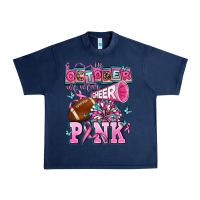 Navy in october we wear cheer pink football Urban Heavy Tee - AdoDesignShop
