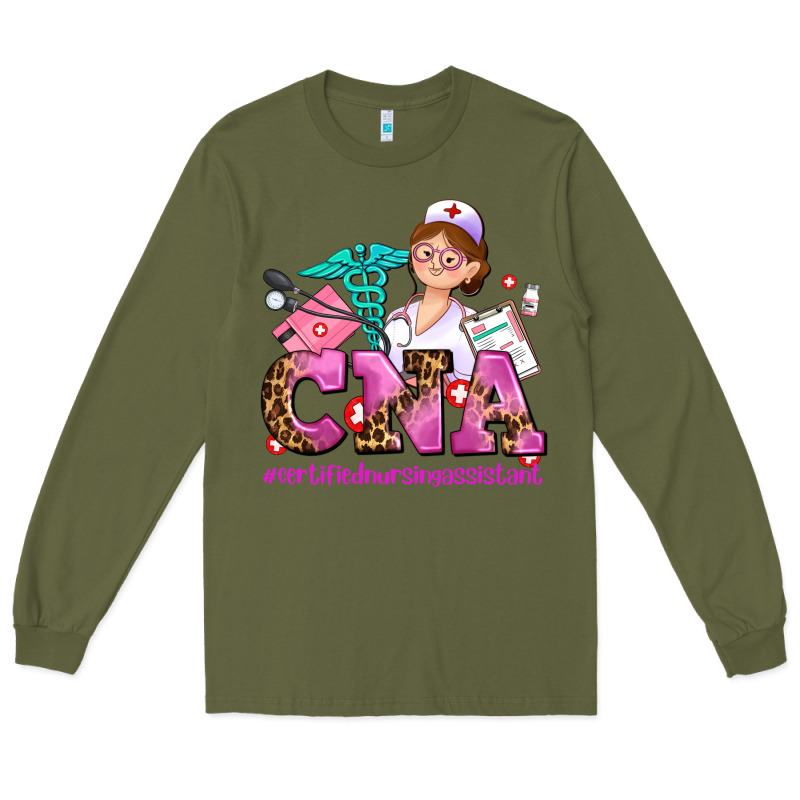 Cna Certified Nursing Assistant Long Sleeve Tee by AdoDesignShop | Teevron