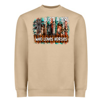 Mushroom just a girl who loves horses Heavyweight Sweatshirt - CowhideDigitalArt
