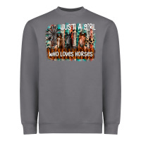Storm just a girl who loves horses Heavyweight Sweatshirt - CowhideDigitalArt