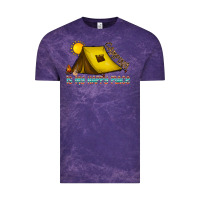 Cloud Purple camping is my happy place Vintage Tee - CowhideDigitalArt