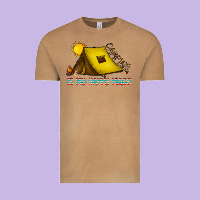 Camping Is My Happy Place Vintage Tee Designed By Cowhidedigitalart