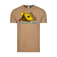 Vintage Coffee camping is my happy place Vintage Tee - CowhideDigitalArt