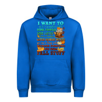 Cobalt I want to Fall stuff Urban Hoodie - NancyCooperArtShop