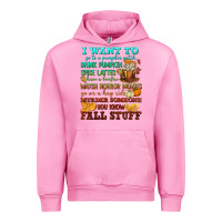 Fuchsia Pink I want to Fall stuff Urban Hoodie - NancyCooperArtShop