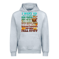 Heather Grey I want to Fall stuff Urban Hoodie - NancyCooperArtShop