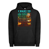 Pigment Black I want to Fall stuff Urban Hoodie - NancyCooperArtShop