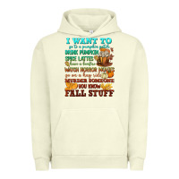 Pigment Pistachio I want to Fall stuff Urban Hoodie - NancyCooperArtShop