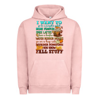 Pigment Salmon I want to Fall stuff Urban Hoodie - NancyCooperArtShop