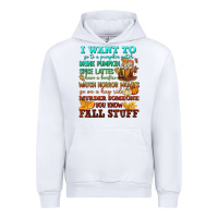 White I want to Fall stuff Urban Hoodie - NancyCooperArtShop