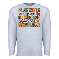 Heather Grey flannels hayrides pumpkinsbonfires Premium Sweatshirt - MaliasSmallBusiness